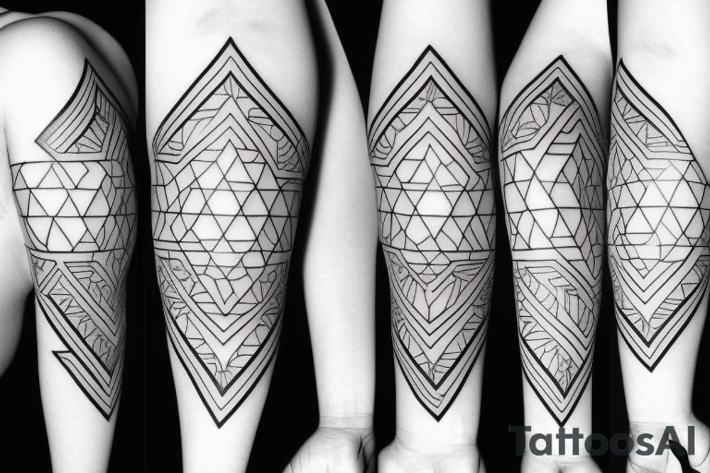 Geometric forearm tattoo idea