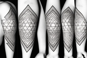 Geometric forearm tattoo idea