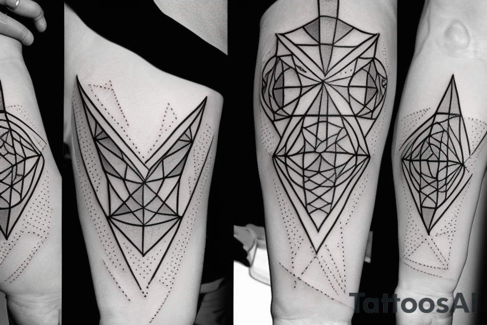 Geometric forearm tattoo idea