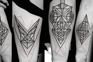 Geometric forearm tattoo idea