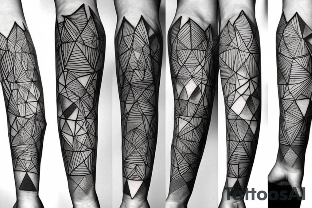 Geometric forearm tattoo idea