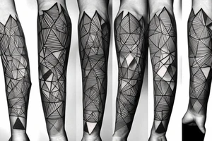 Geometric forearm tattoo idea