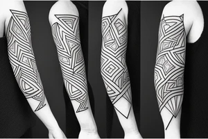 Geometric forearm tattoo idea