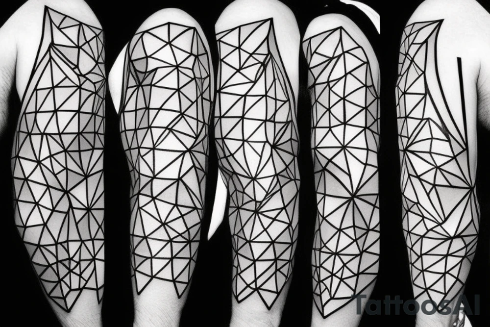 Geometric forearm tattoo idea