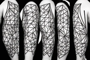 Geometric forearm tattoo idea