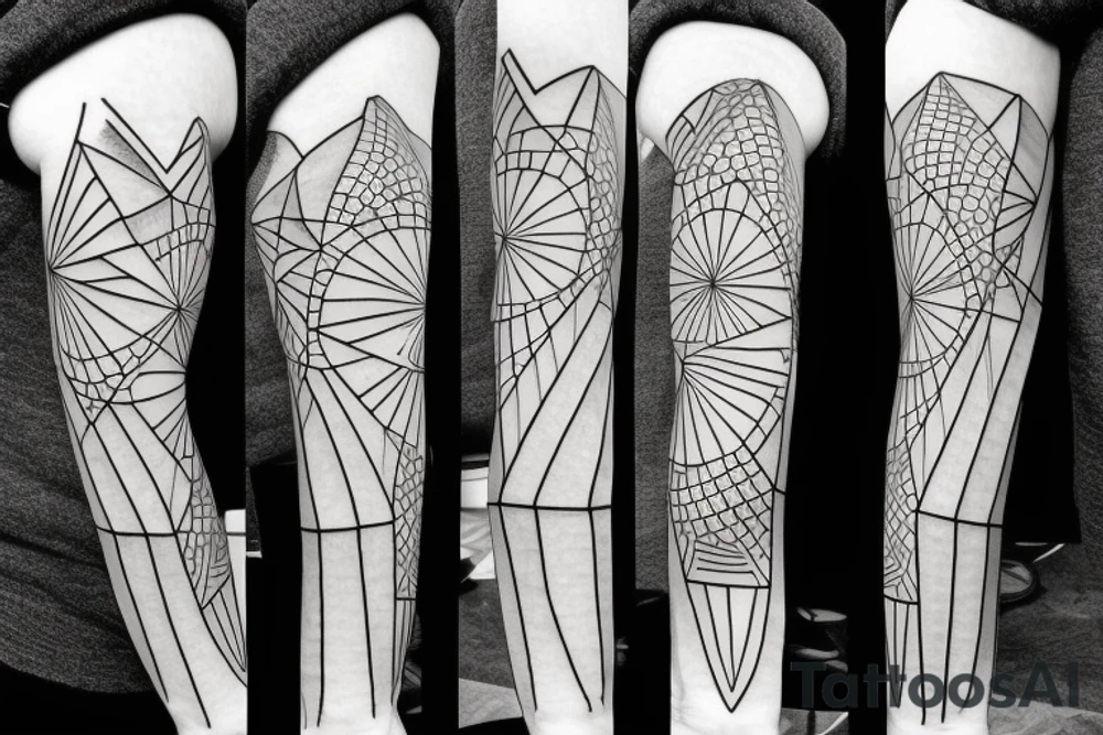 Geometric forearm tattoo idea