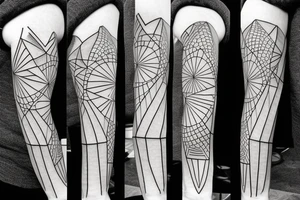 Geometric forearm tattoo idea