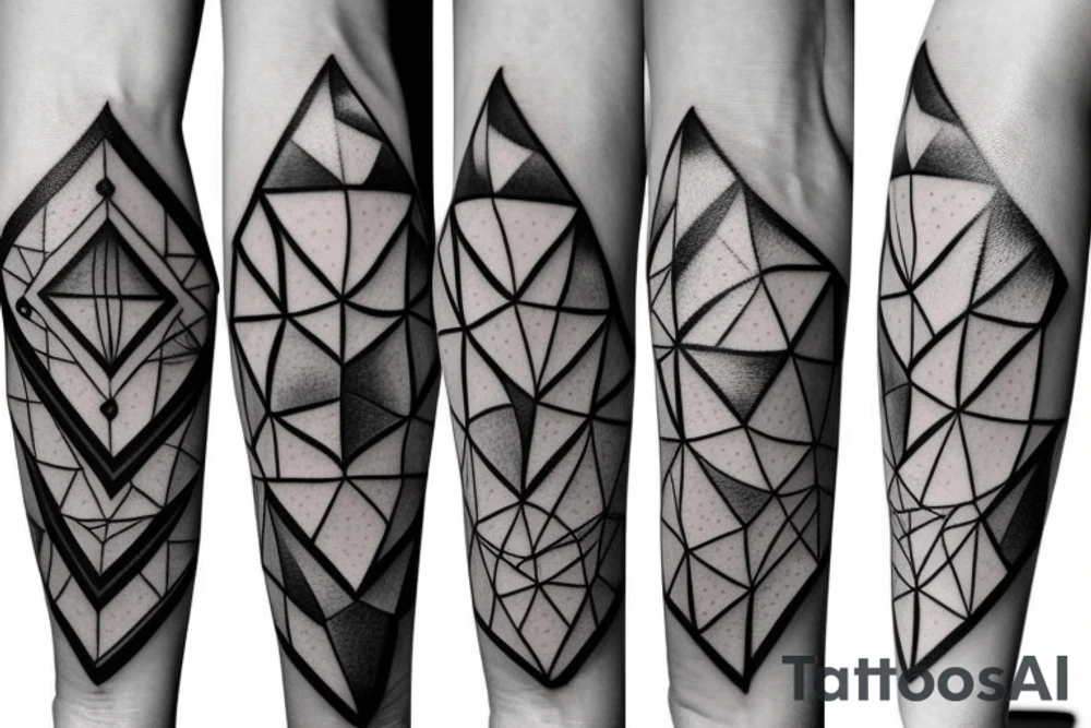 Geometric forearm tattoo idea