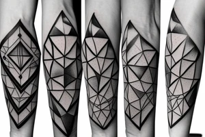 Geometric forearm tattoo idea