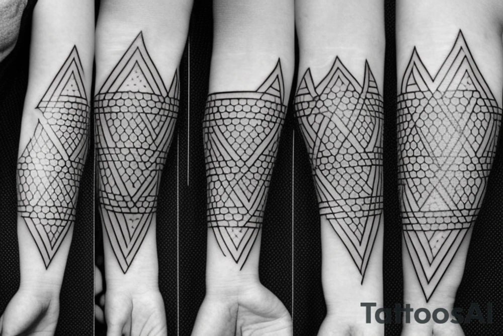 Geometric forearm tattoo idea