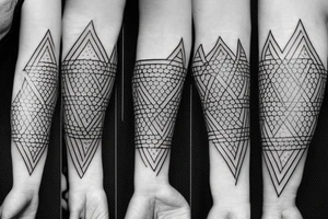 Geometric forearm tattoo idea