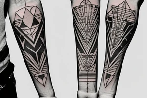 Geometric forearm tattoo idea