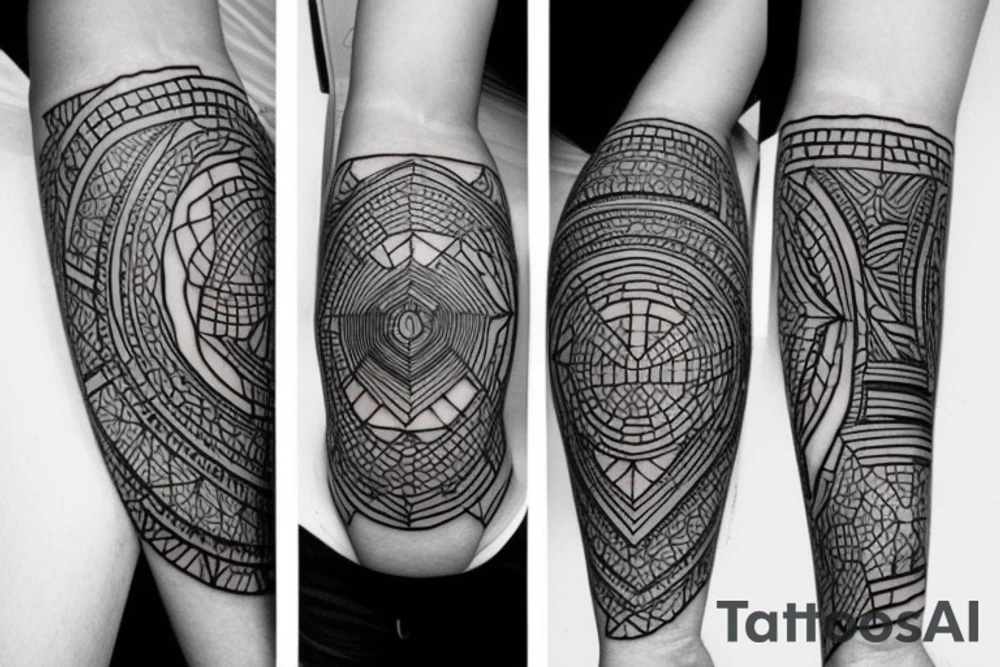 Geometric forearm tattoo idea