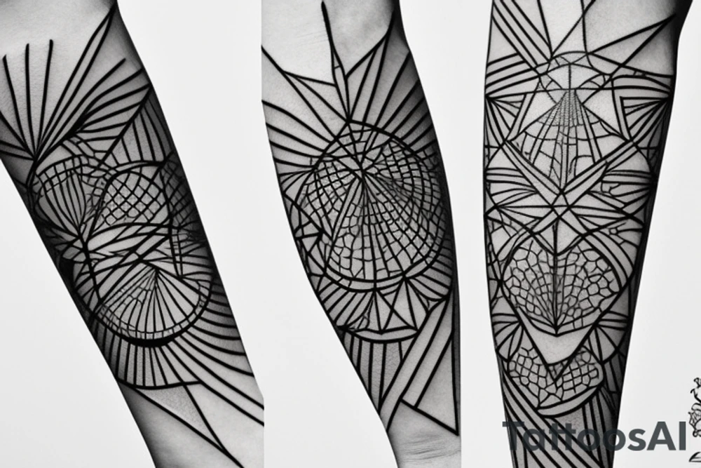 Geometric forearm tattoo idea