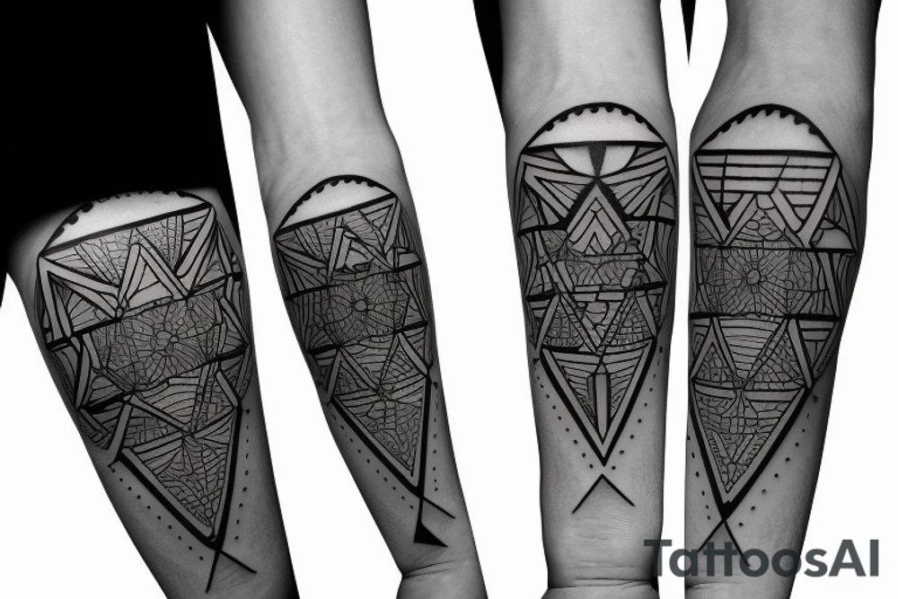 Geometric forearm tattoo idea