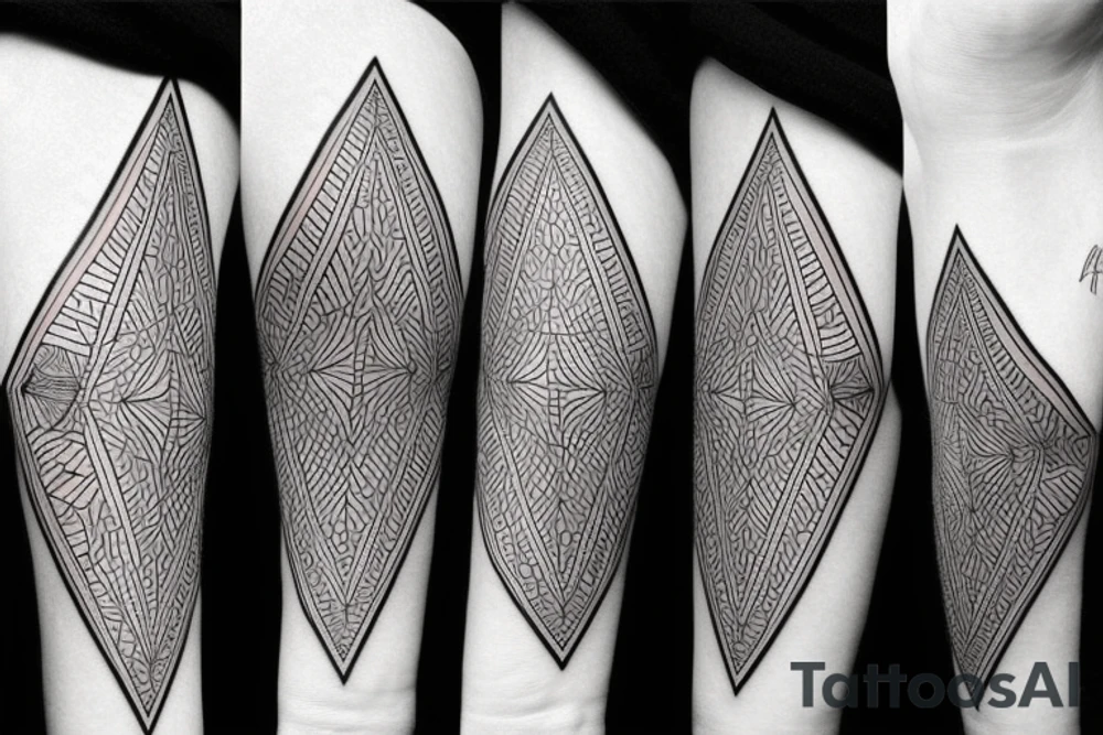 Geometric forearm tattoo idea