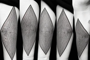Geometric forearm tattoo idea