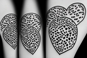 Dog paw print with heart tattoo idea
