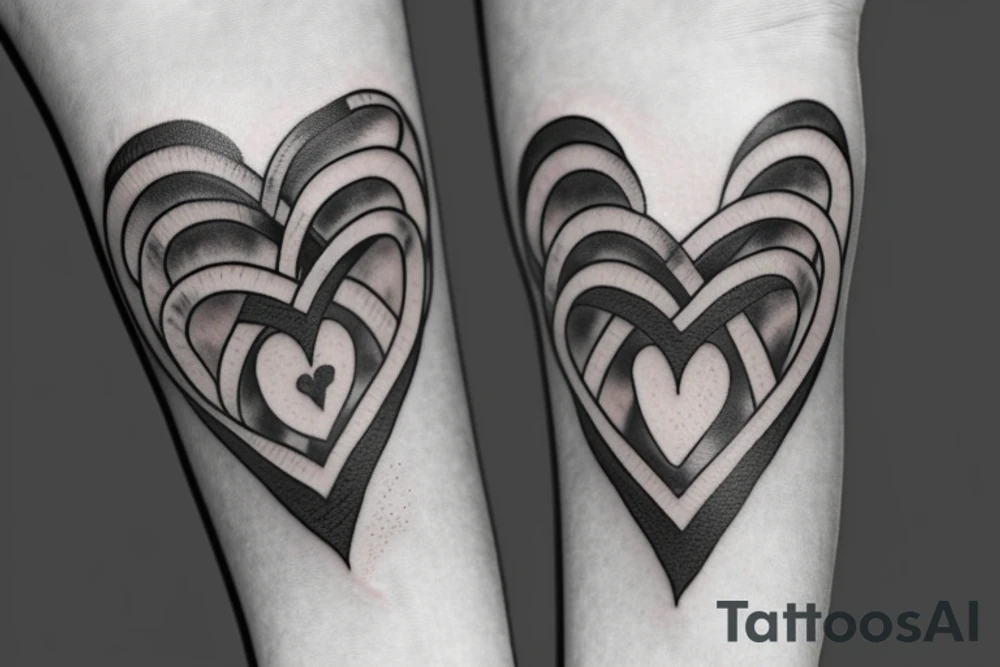 Paw with heart infinity tattoo idea