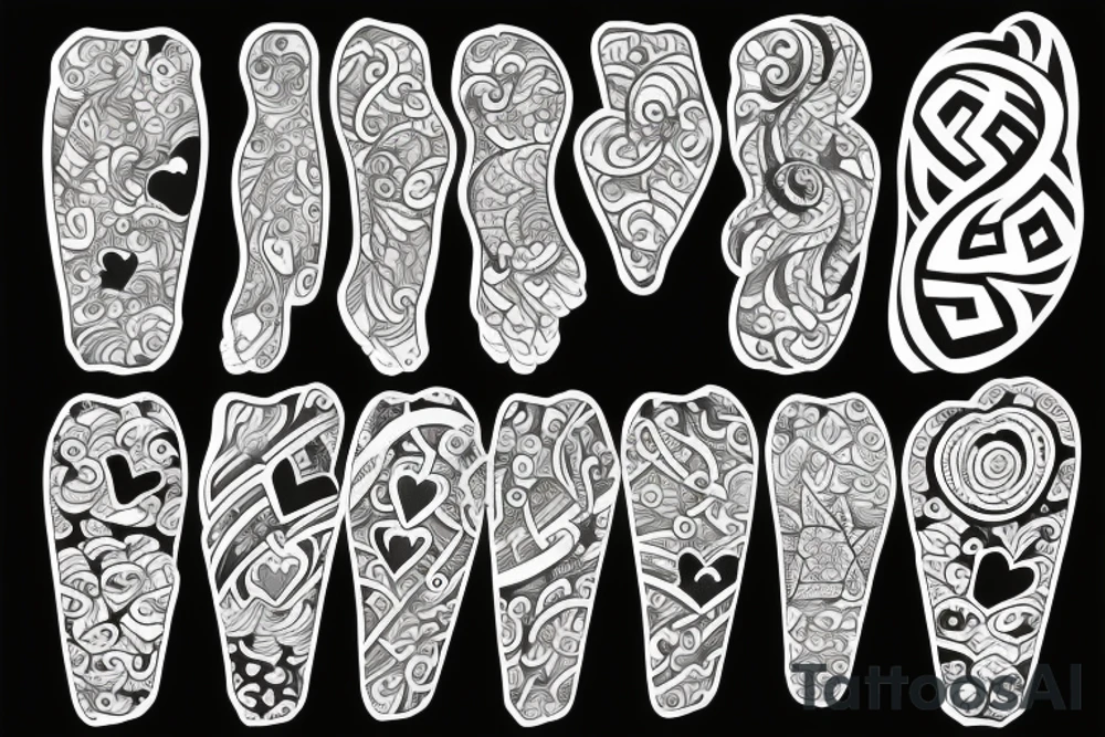 Paw with heart infinity tattoo idea
