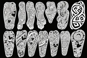 Paw with heart infinity tattoo idea