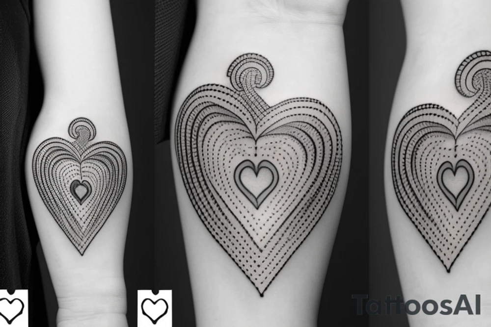 Paw with heart infinity tattoo idea
