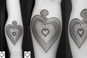 Paw with heart infinity tattoo idea