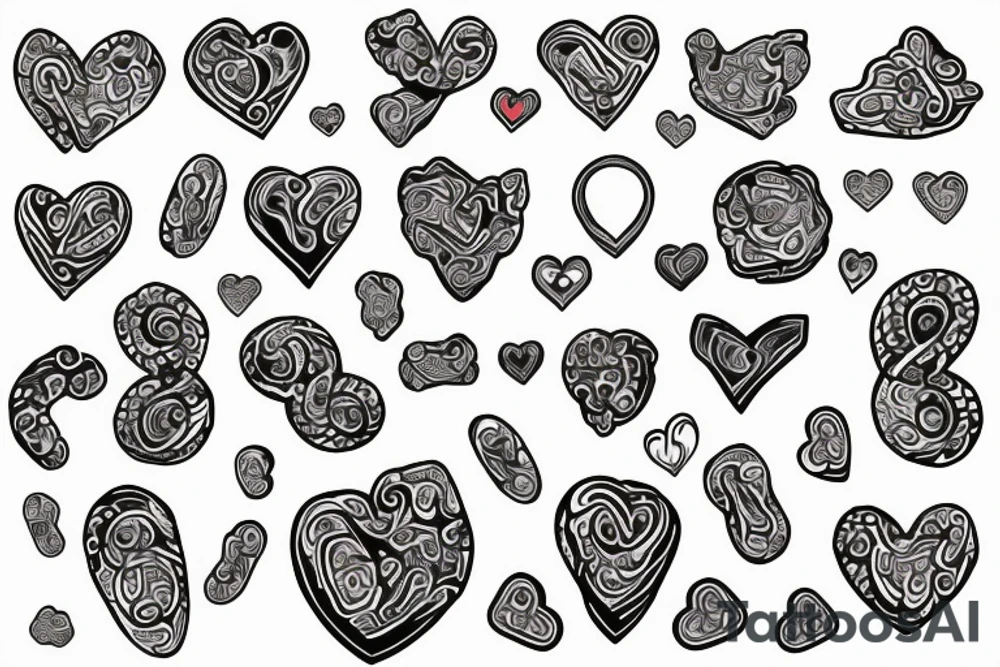 Paw with heart infinity tattoo idea