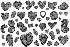 Paw with heart infinity tattoo idea