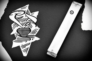 Straight razor blade overlapped by a dollar sign tattoo idea