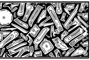 Straight razor blade overlapped by a dollar sign tattoo idea