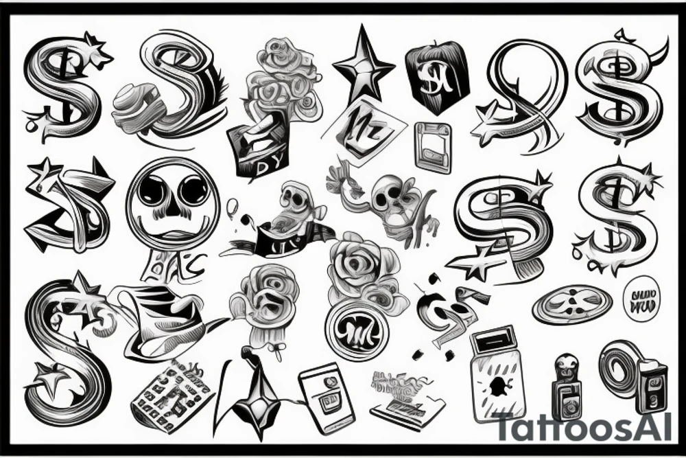 dollar sign tattoo idea