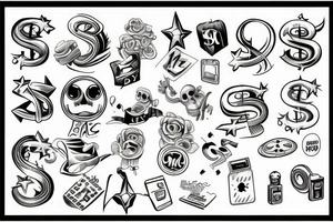 dollar sign tattoo idea