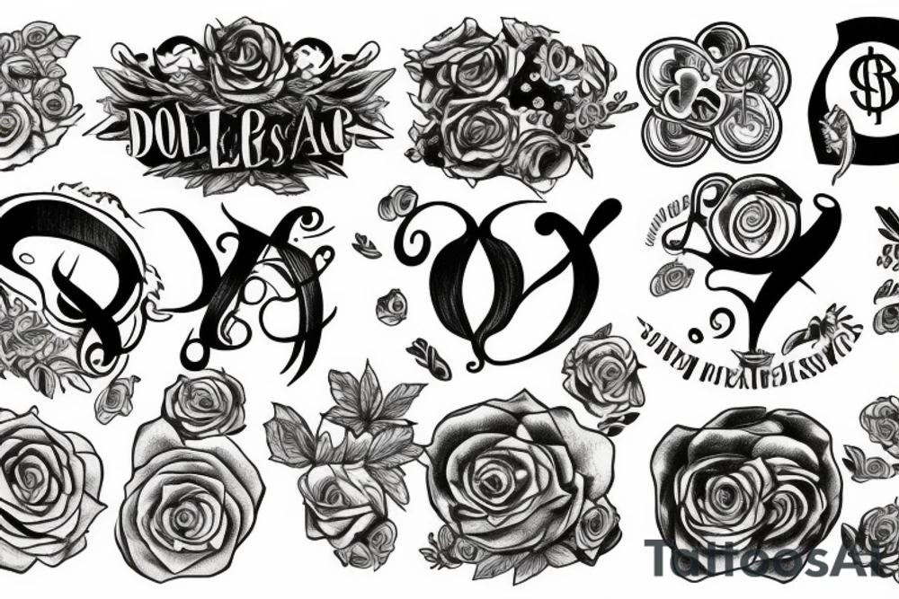 dollar sign tattoo idea