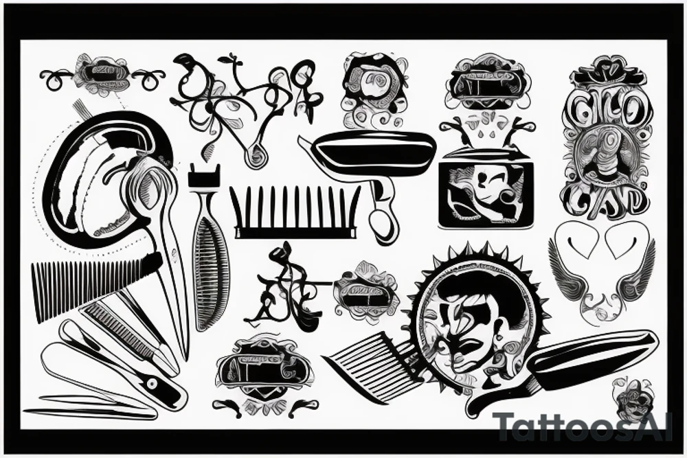 Design a tattoo for a barber tattoo idea