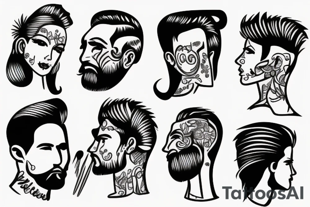 barber pole tattoo idea