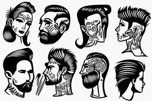 barber pole tattoo idea