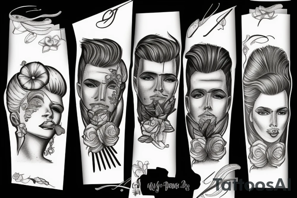 barber pole tattoo idea