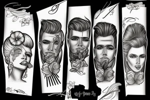 barber pole tattoo idea