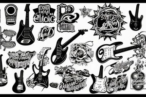electric guitar tattoo idea