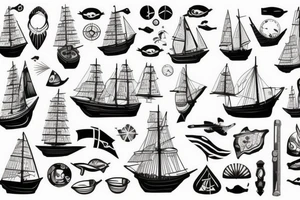 Sailing Ship tattoo idea