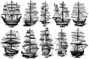Sailing Ship tattoo idea