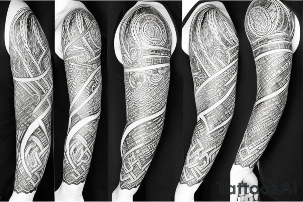 Viking ship tattoo idea