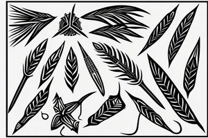 Arrowhead spear tattoo idea