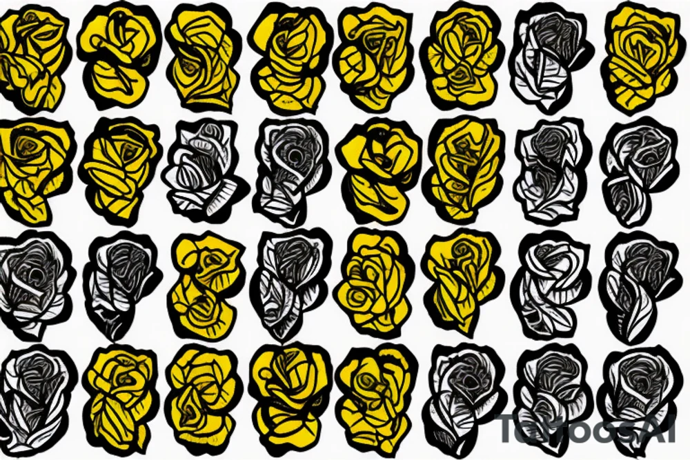 yellow rose tattoo idea