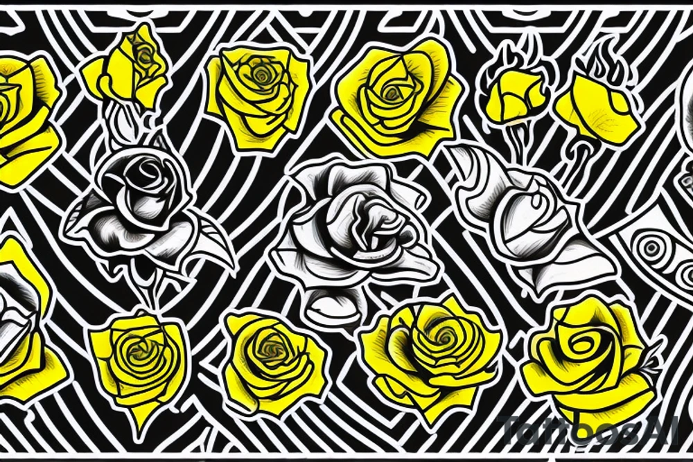 yellow rose tattoo idea