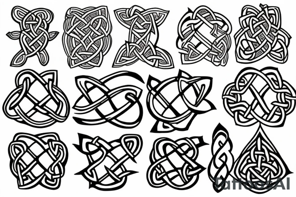 Celtic knot forest tattoo idea