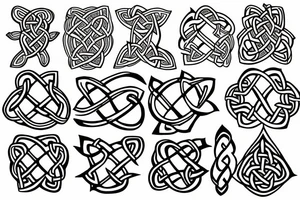 Celtic knot forest tattoo idea