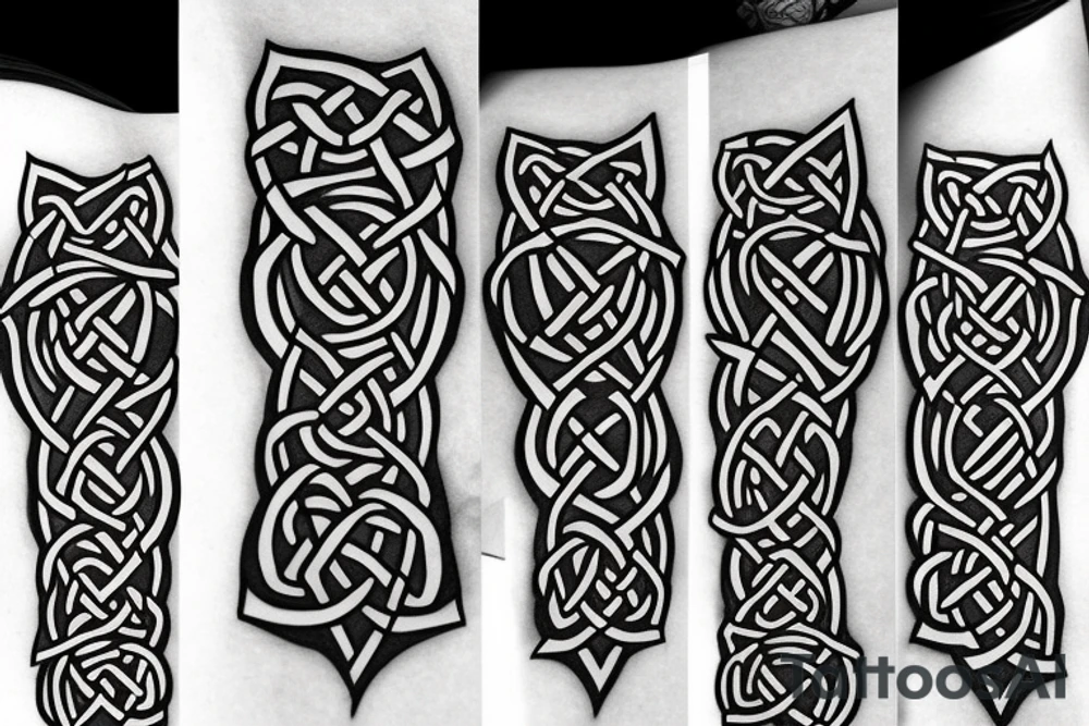 Celtic knot forest tattoo idea