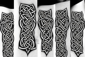 Celtic knot forest tattoo idea